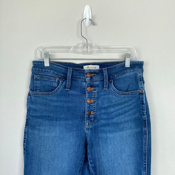 MADEWELL Curvy Roadtripper Skinny Jean Monroe Wash Button-Front Size 30P Petite - Picture 5 of 11
